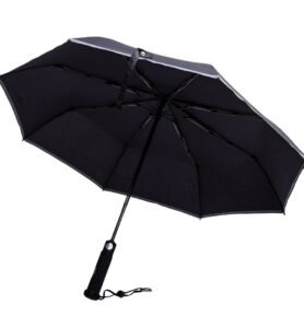 UZI deštník skládací taktický s rozbíječem skla ČERNÝ