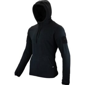 Mikina klokanka s kapucí FLEECE ČERNÁ vel. XXL