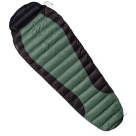 WARMPEACE spacák péřový VIKING 300 ZELENO-ČERNÝ vel.180cm PRAVÝ