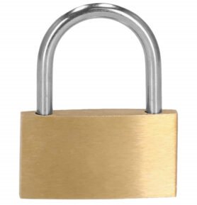Visací zámek na klíč SPRINGOS GA0079 zlatý