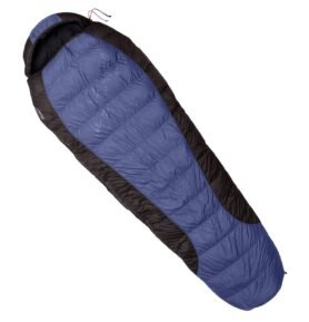 WARMPEACE spacák péřový VIKING 600 MODRO-ČERNÝ vel.195cm LEVÝ