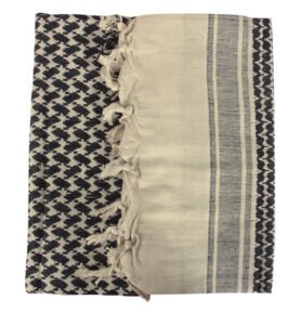 Web-tex šátek SHEMAGH KHAKI/ČERNÝ