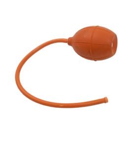 Balónek ofukovací s hadičkou gumový oranžový