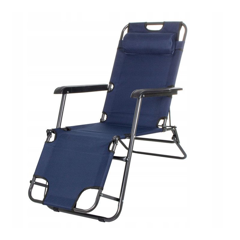 Zahradní polohovací křeslo SPRINGOS RELAX tmavě modré