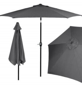 Zahradní slunečník 250 cm, tmavě šedý SPRINGOS SUNNY GU0021
