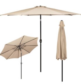 Zahradní slunečník 290 cm, béžový SPRINGOS SUNNY GU0036