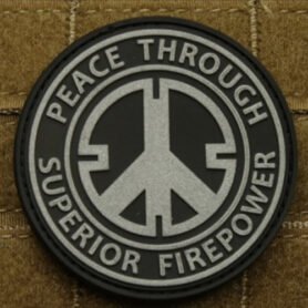Nášivka PEACE plast ČERNÁ