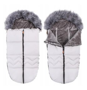 Zimní fusak s kožíškem 4v1 SPRINGOS FLUFFY bílý