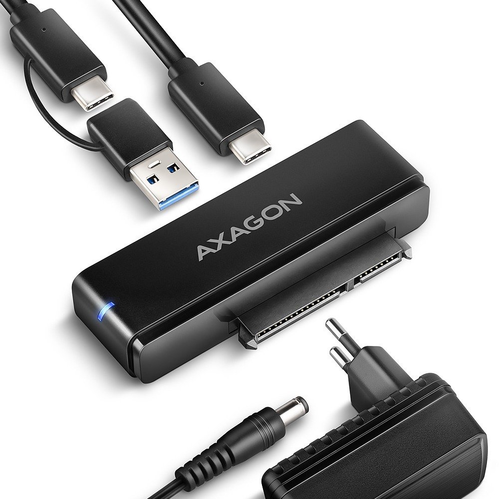 AXAGON ADSA-FPX, USB-C 10Gbps > SATA 2.5"/3.5" SSD/HDD FAST PORT X adapter