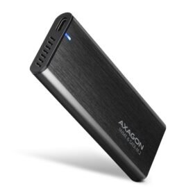 AXAGON EEM2-SB2, M.2 NVMe & SATA screwless RAW box USB-C 10 Gbps, black
