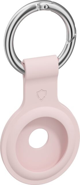 AlzaGuard Silicone Keychain pro Airtag růžová