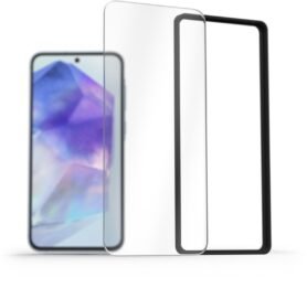 AlzaGuard 2.5D Glass EasyFit 2 Pack pro Samsung Galaxy A55 s instalačním rámečkem