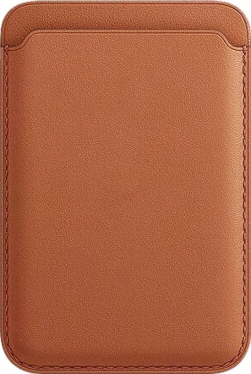 AlzaGuard Genuine Leather Wallet Compatible with Magsafe sedlově hnědá