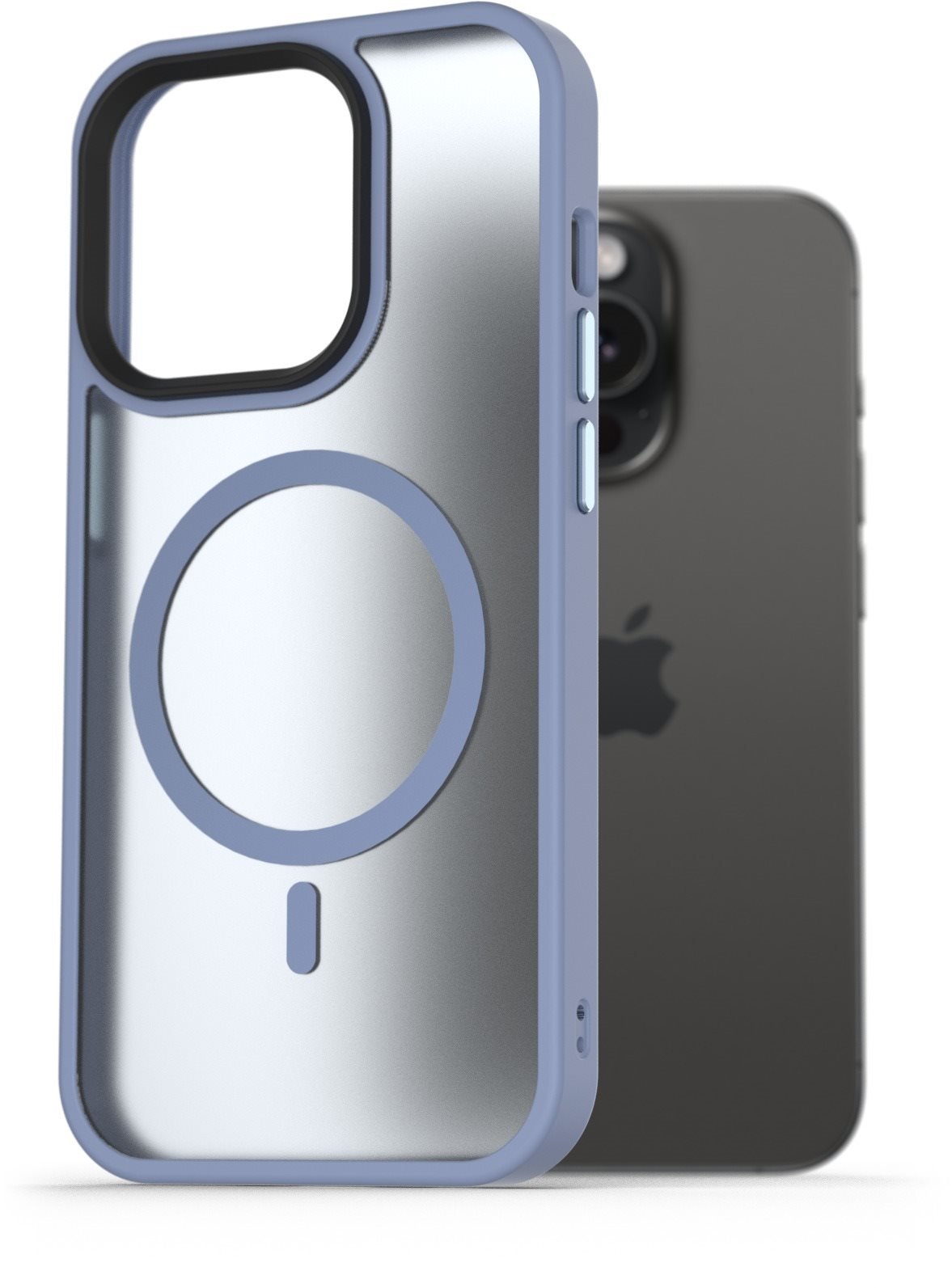 AlzaGuard Matte Case Compatible with MagSafe pro iPhone 15 Pro světle modrý