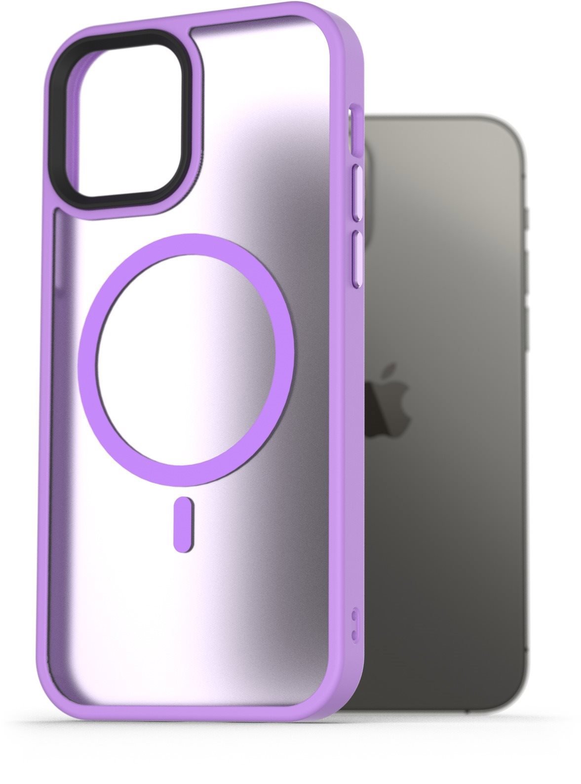 AlzaGuard Matte Case Compatible with MagSafe pro iPhone 12 / 12 Pro světle fialový