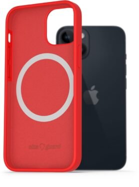 AlzaGuard Silicone Case Compatible with Magsafe pro iPhone 14 červený