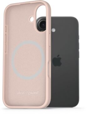 AlzaGuard Silicone Case Compatible with Magsafe pro iPhone 16 růžový