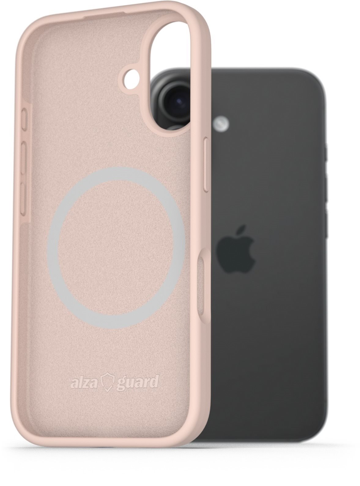 AlzaGuard Silicone Case Compatible with Magsafe pro iPhone 16 růžový