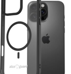 AlzaGuard Clear TPU Case Compatible with Magsafe pro iPhone 16 Pro Max černé