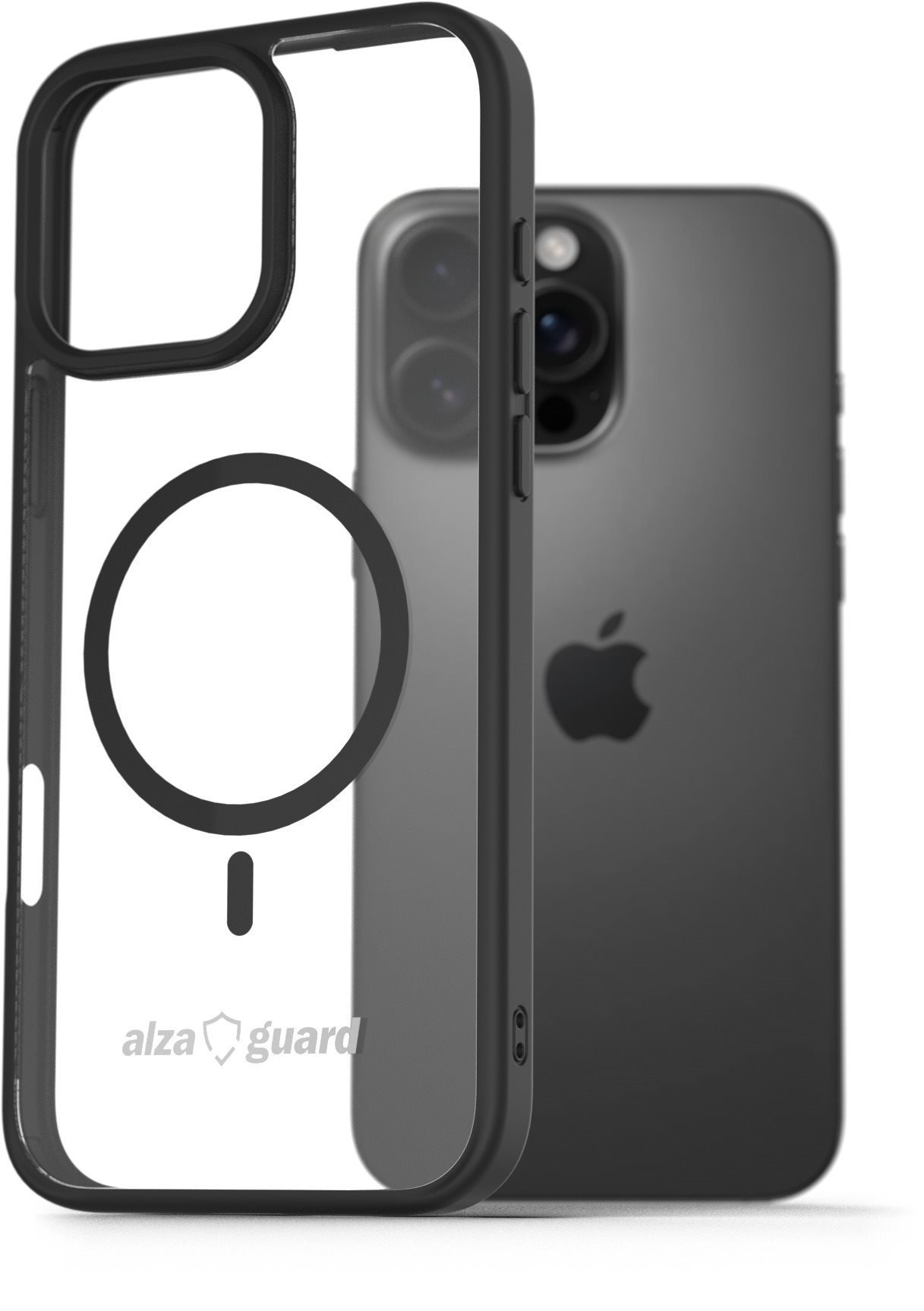 AlzaGuard Clear TPU Case Compatible with Magsafe pro iPhone 16 Pro Max černé