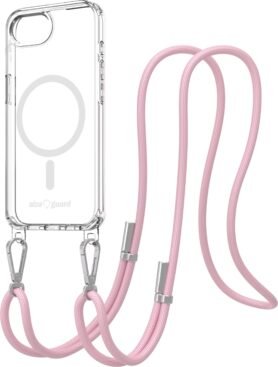 AlzaGuard Luxe Detach Lanyard Case Compatible with MagSafe for iPhone 16e / 17e růžový
