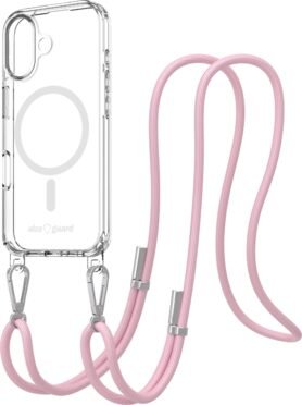 AlzaGuard Luxe Detach Lanyard Case Compatible with MagSafe pro iPhone 17 růžový