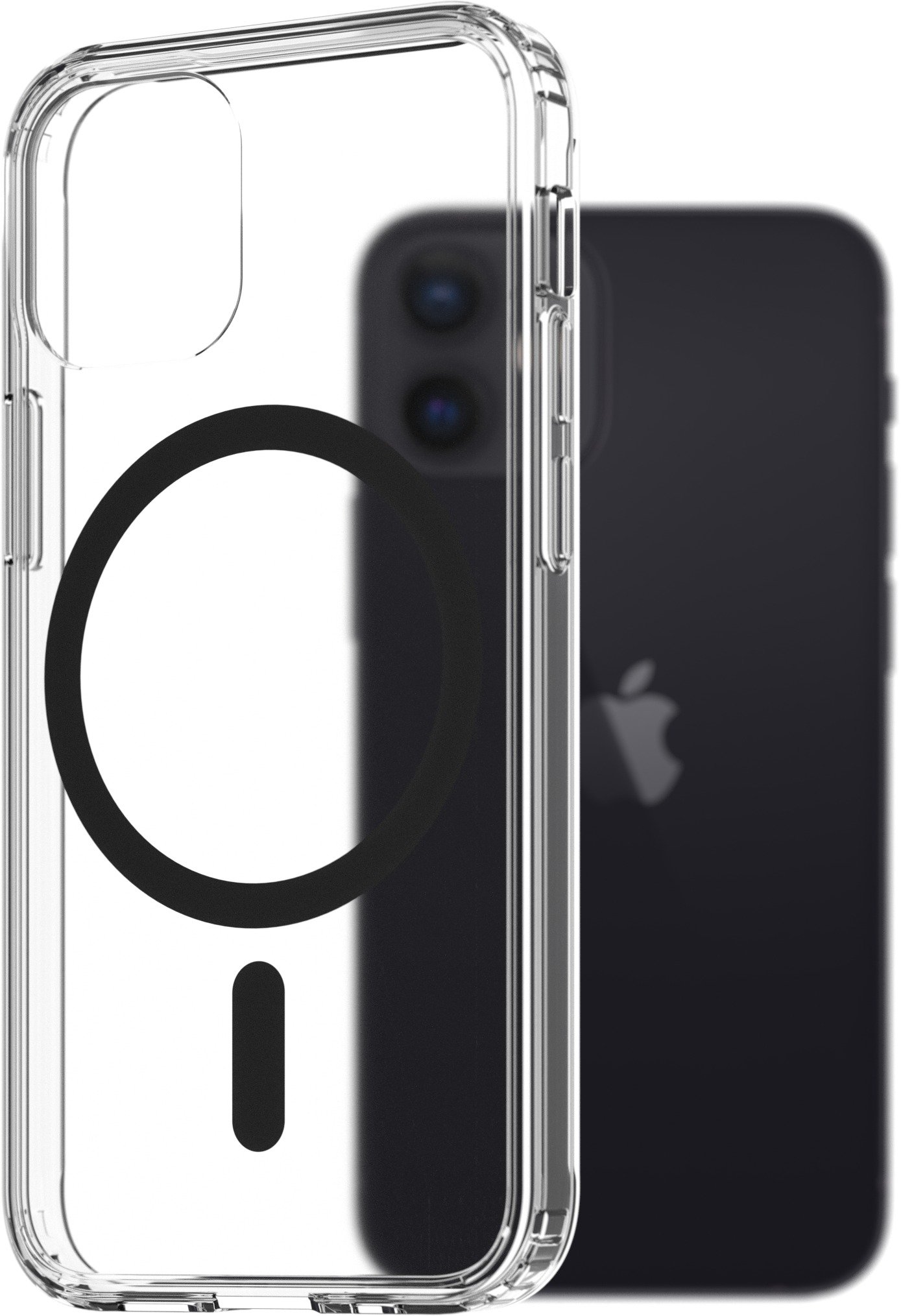 AlzaGuard Crystal Clear TPU Case Compatible with Magsafe pro iPhone 12 Mini - černý
