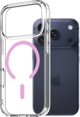 AlzaGuard Crystal Clear TPU Case Compatible with Magsafe pro iPhone 17 Pro - růžový