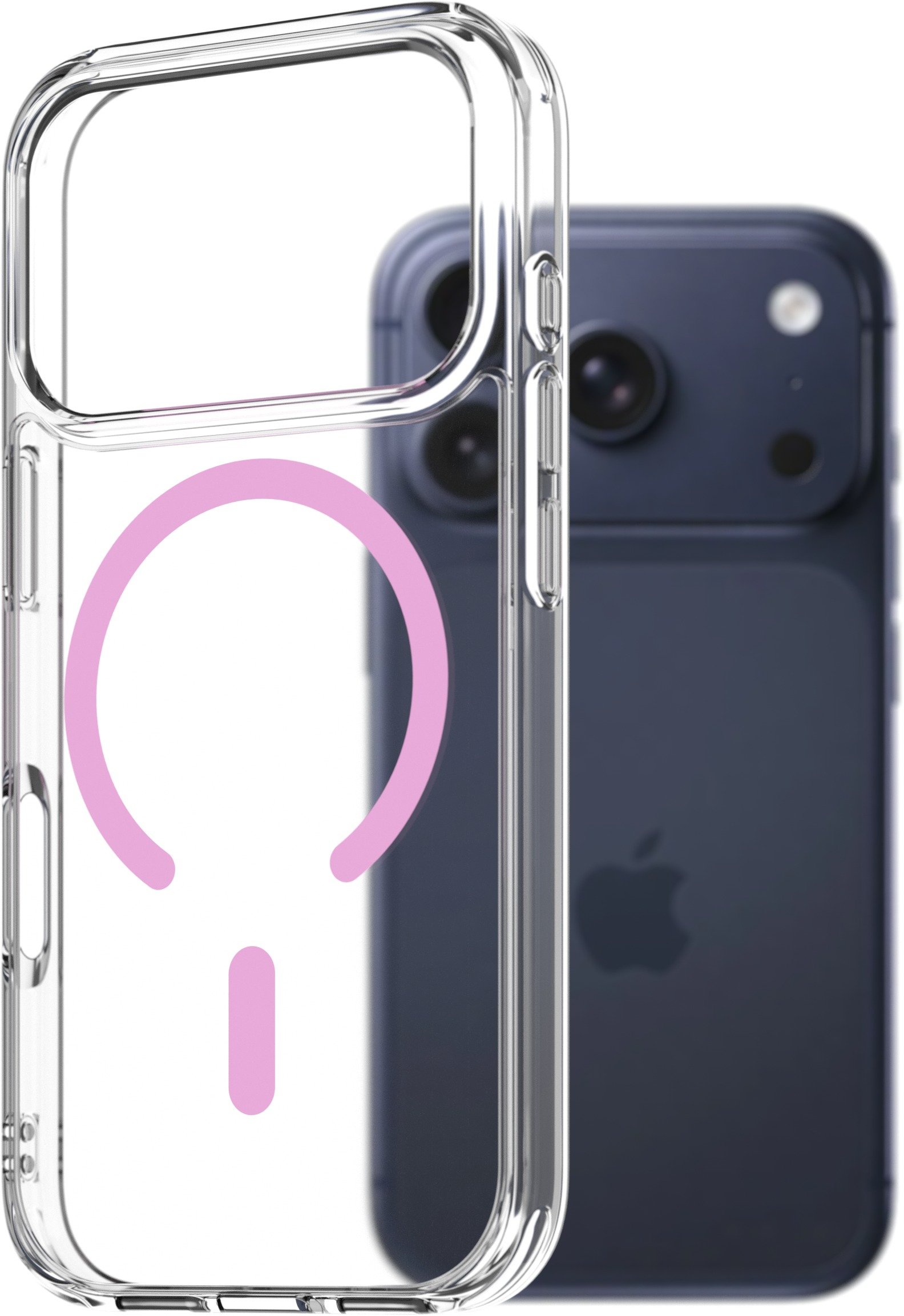 AlzaGuard Crystal Clear TPU Case Compatible with Magsafe pro iPhone 17 Pro - růžový
