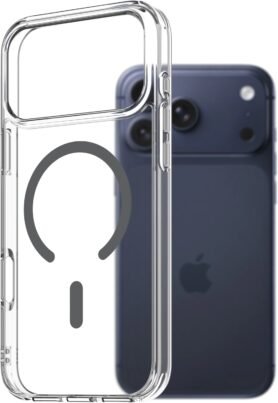 AlzaGuard Crystal Clear TPU Case Compatible with Magsafe pro iPhone 17 Pro Max - šedý