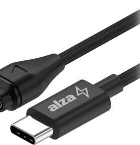 AlzaPower USB-C nabíjecí/datový kabel s opletem pro Garmin Fenix, Vívoactive, Venu, Forerunner – 1m