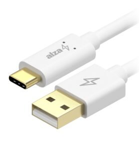 AlzaPower Core Charge USB-A to USB-C 2.0 0.5m bílý
