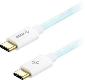 AlzaPower CompactCore USB-C to USB-C 2.0, 100W, 1m - světle modrý