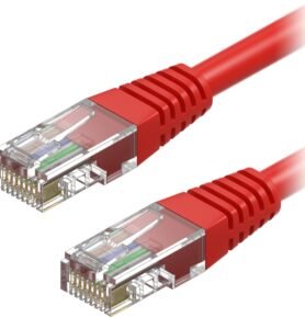 AlzaPower Patch CAT5E UTP 0.5m červený