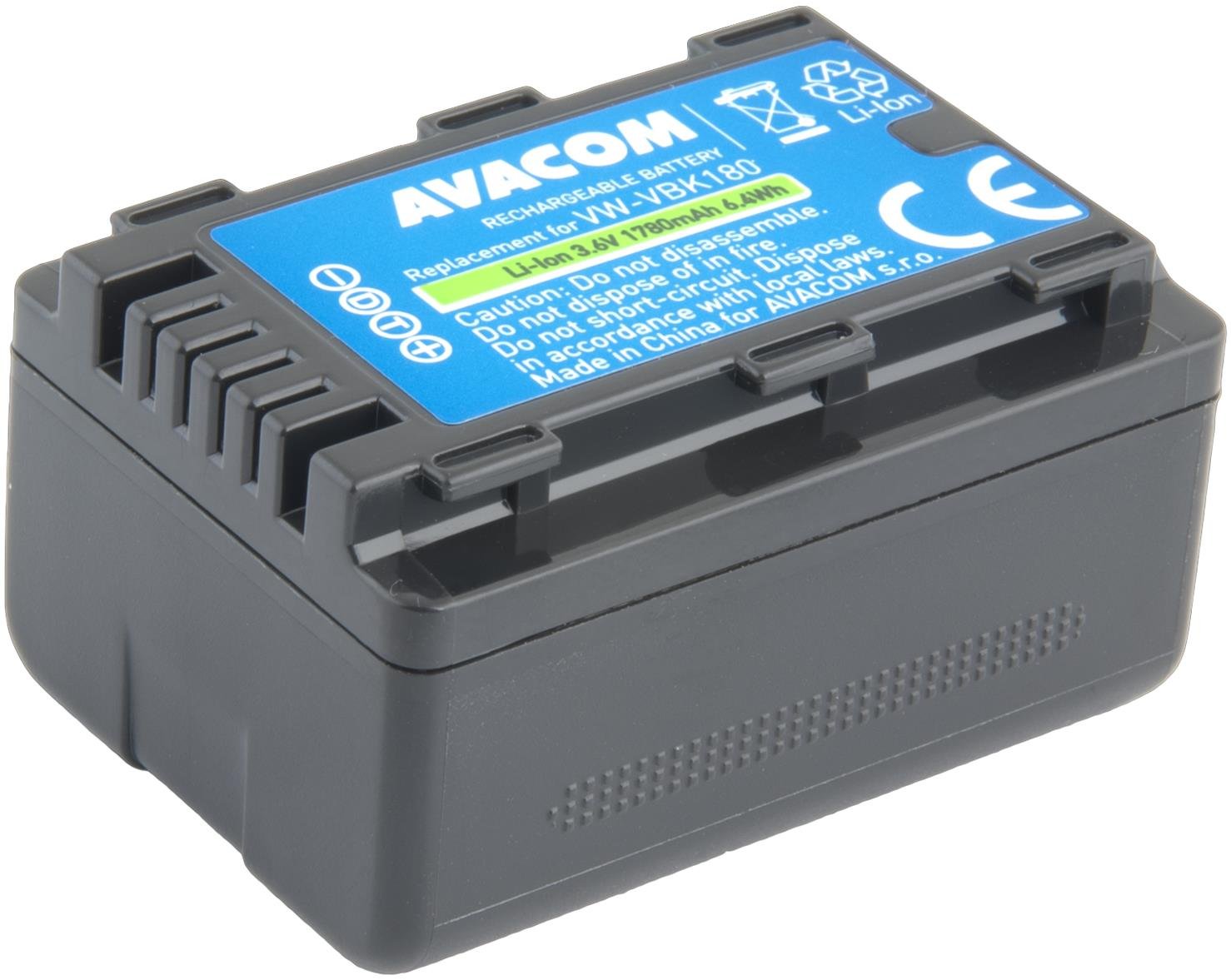 AVACOM Panasonic VW - VBK180E - K Li-Ion 3.6 V, 1780 mAh, 6.4 Wh