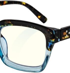 GLASSA Blue Light Blocking Glasses PCG 014, +4,00 dio, modrý vzor