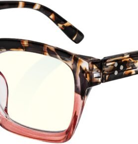 GLASSA Blue Light Blocking Glasses PCG 014, +2,50 dio, červený vzor