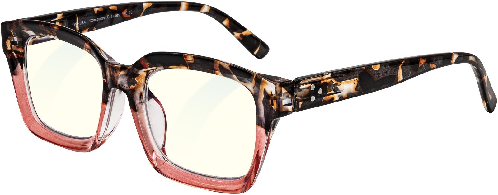 GLASSA Blue Light Blocking Glasses PCG 014, +2,50 dio, červený vzor