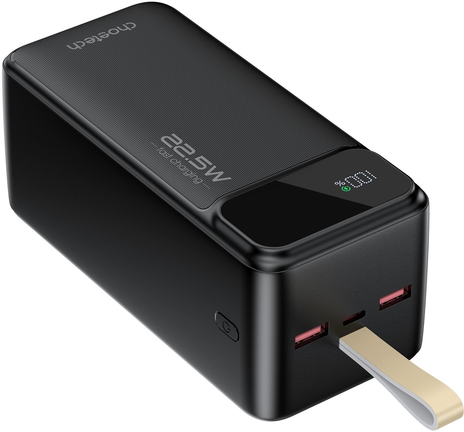 ChoeTech Digital 50000mAh Fast Charge + PD3.0 (22.5W) černá