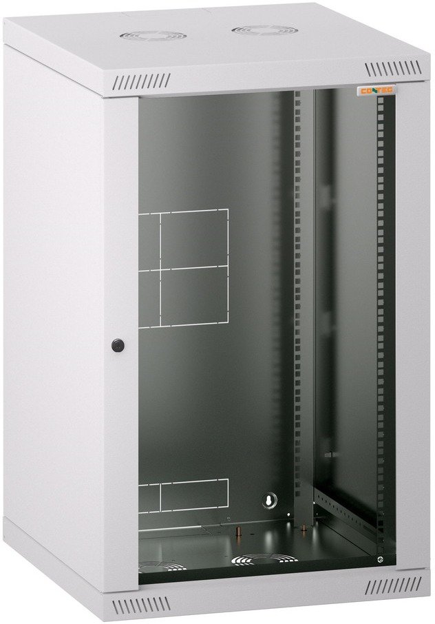 Conteg RQN-18-60/60 - 19" nástěnný rozvaděč 18U, 572 × 600 mm, šedý