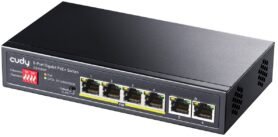 CUDY 6-Port Gigabit PoE+ Switch, 65W