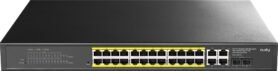 CUDY 24-Port Gigabit Light Managed PoE+ Switch with 2 GbE and 2 Combo Ports