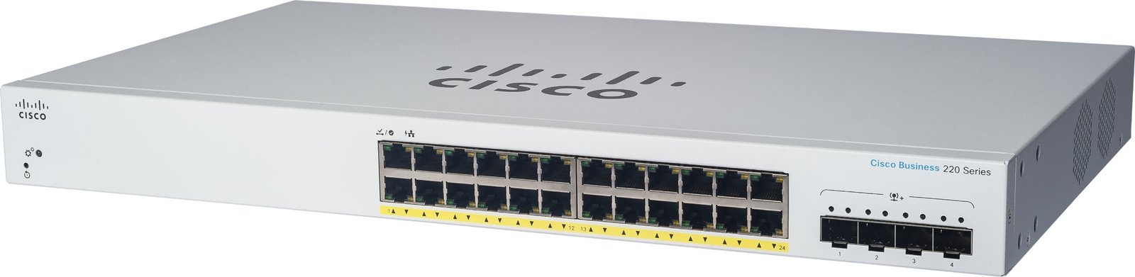 CISCO CBS220 Smart 24-port GE, Full PoE, 4x1G SFP