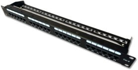 Datacom Patch panel 19" UTP 24 port CAT6 DUAL 1U BK (4x6p) VL