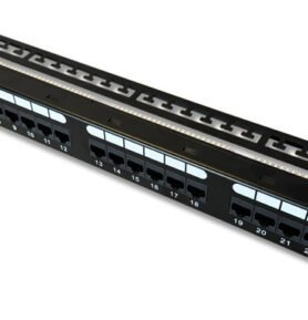 Datacom Patch panel 19" UTP 24 port CAT6 DUAL 1U BK (4x6p) VL