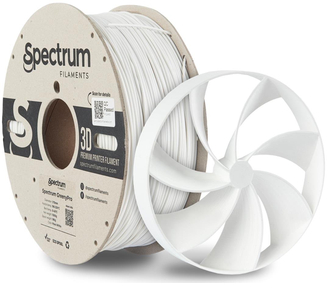 Filament Spectrum GreenyPro 1.75mm Pure White 0.25 kg
