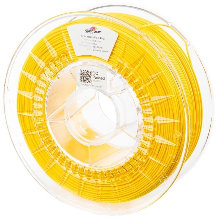 Filament Spectrum PLA Pro 1.75mm Bahama Yellow 1kg