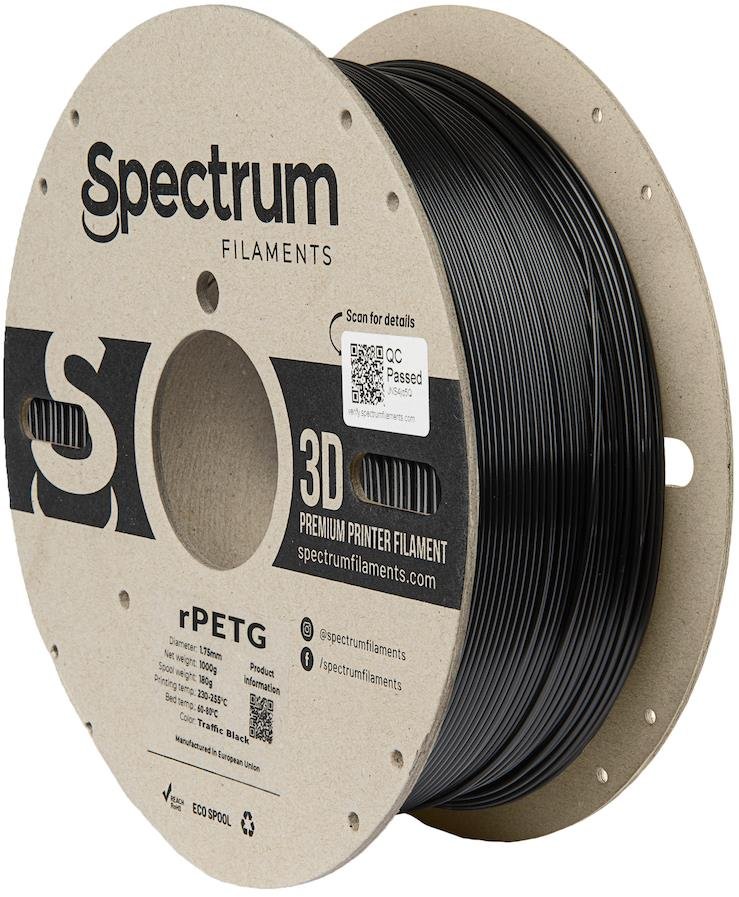 Filament Spectrum rPETG 1.75mm Traffic Black 1kg