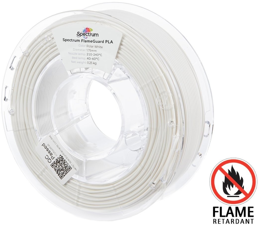 Filament Spectrum FlameGuard PLA 1.75mm Polar White 0.25kg