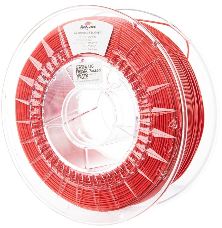 Filament Spectrum PET-G/PTFE 1.75mm Traffic Red 1kg